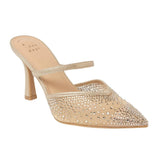 A New Day Womens Sonia Heels Rhinestone Slip On 94567875 Beige Brown 5.5M