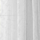 Regal Home Embroidered Voile Sheer Rod Pocket Single Curtain Panel White 54 x 84