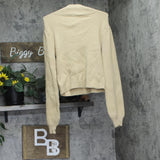 And Now This Mock Neck Balloon Sleeve Ribbed Sweater S700480001 Camel Brown XL
