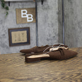 A New Day Womens Twiggy Multi Buckle Mini Heel Flats 94303755 Brown 6M