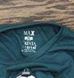 Max And Olivia 2-Piece Sports Top and Bottom Pajama Set Green Multi L (12-14)