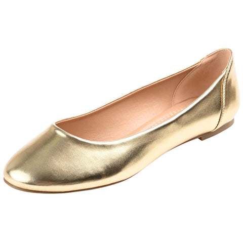 Journee Collection Women's Comfort Kavn Dress Flats KAVN-WD Gold Yellow 7.5W