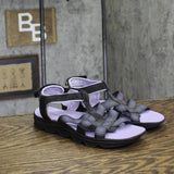JBU Kaia Casual Flat Sandals S4KAI01 Black / Purple 7M