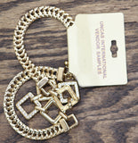 Heavy Chain Square Diamond Geometric Choker Necklace Gold / Clear 16" + 2.5"