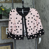 Ny Collection Blazer Jacket Polka Dot Two Piece Dress Set Katiya Pink / Black 16