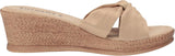 Tuscany by Easy Street Women's Dinah Wedge Sandals 30-0432 Natural Brown 9M
