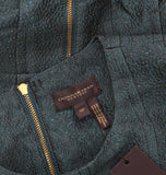 Donna Karan Womens Petite Pleated Metallic Jacquard Dress Spruce Green 12P