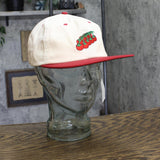 Monte's Fine Foods Tomato Vine Baseball Snapback Hat Khaki / Red