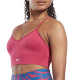 Reebok Womens Padded Workout Ready Sports Bra HI6919 Pink / White 2XL