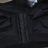 ZUZIFY Womens Racerback Front Closure Mesh Back Sports Bra Black 36B