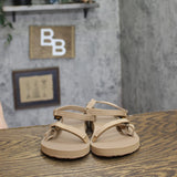Teva Universal Slim Open Toe Adjustable Strappy Sandals Tigers Eye Brown 6M
