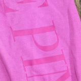 Pink by Victoria's Secret Logo Leg Closed Bottom Fleece Sweatpants Pink 2XL
