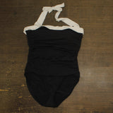 Lauren Ralph Lauren Womens Bel Air Shirred Halter One-Piece Swimsuit Black 14