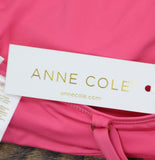 Anne Cole Womens Surplice Underwire Tankini Top Swim Pink Glow 32DD / 34D