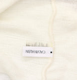 Calvin Klein Womens Acrylic Emblem Infinity Scarf White