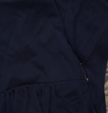Blondie Nites Juniors One Shoulder Rhinestone Band Gown Dress Navy Blue 5