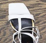 Guess Womens Bacio Wedge Dress Sandals GWBACIO3 White 8M