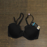 Bali Womens One Smooth U Ultra Light Illusion Neckline Underwire Bra Black 34D