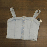Levi's Denim Drea Tank with Adjustable Straps Never Going To Change Blue XL