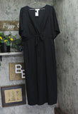 Motherhood Maternity Womens Kimono Sleeve Tie Waist Maternity Dress Jet Black XL