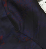 Adrianna Papell Pockets Pleated Floral Jacquard Dress Navy Blue / Pink Multi 6