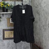 Raviya Womens Plus Size Lace-Inset Mini Cover Up Dress 76399X Black 1X