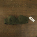 DKNY Womens Textured Molded Balconette Bikini Top Swim DIMTS470 Moss Green XL