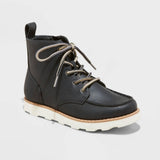 Cat & Jack Boys Kids Lace Up Bosley Boots 88435812 Black 5