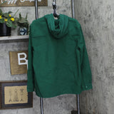 Original Use Mens Hooded Long Sleeve Button-Down Shirt 90756408 Green L