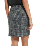 Calvin Klein Women's Tweed Miniskirt Skirt M2JNR343 Black / White 2