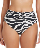 Bleu Rod Beattie El Morocco V Wire Shirred High Waist Bottom Black Multi 10