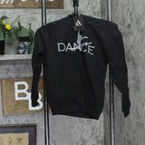 La Pop Art Big Girls Graphic Dance Word Art Hooded Sweatshirt Black S