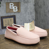 Isotoner Leather Faux Fur Moccasin Slippers Evening Sand Pink XL (9.5-10.5)