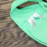 Salt + Cove Juniors Rib Scrunch Scoop-Neck Bikini Top Mint Tea Green XL