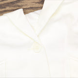 DG2 by Diane Gilman 1-Button Wrinkle-Resistant Gabardine Blazer Jacket Ivory S