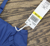 Anne Cole Womens Twist Front Underwire Tankini Swim Top Slate Blue 32C/34B