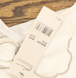 Ny Collection Womens Crepe Blouse Top with Necklace MCRU1045 White L