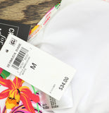 Bar III Womens Bermuda Babe Lace-up Bikini Swim Top MBBU25145 White Multi M