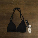 La Blanca Standard Island Goddess Halter Triangle Swimsuit Top Black Noire 8