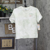Levi's Big Girls Oversized Cloud Dye T-Shirt Tee 41M679F Celadon Green Multi L