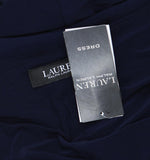 Lauren Ralph Lauren Womens Jersey Long Evening Dress Lighthouse Navy Blue 14