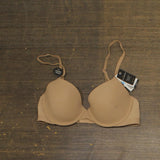 Wacoal Womens Shape Revelation Shallow Top Contour Underwire Bra Beige Brown 32C