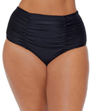 Raisins Womens Tranquilo Solids Costa Plus Size Bikini Bottom L840061 Black 22W