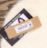 Steve Madden Womens Solid Eyelash Drawstring Hood Balaclava SMA-3687 Off White