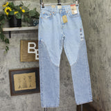 Levi's Womens 501 Button Fly Jeans 94417269 County Fair Blue 27x30