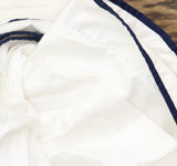 Lauren Ralph Lauren Sateen Border Duvet Cover White / Nsvy Blue Full / Queen