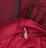 City Studios Pearl-Strap Sleeveles Tiered Fit & Flare Dress Garnet Red 7/8