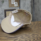 Mens Farmtrac Embroidered Strapback Baseball Cat Hat Brown / Blue OS