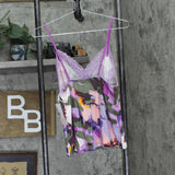 Linea Donatella Womens Knit Pajama Cami Top SFY145 Purple M