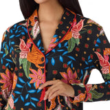 Room Service Womens 2-Piece Shawl Collar Pajama Set 1730042
